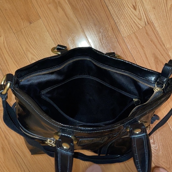 Coach Daisy Liquid Gloss Black Patent Leather Bag - Picture 7 of 10